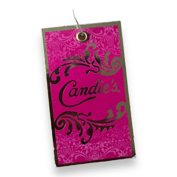 Candie’s Lotus Pink Bikini Top Tie Back Halter Straps and Mock Tie Front Accent - Picture 4 of 8